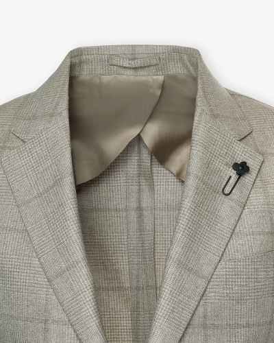 Lardini x Loro Piana cashmere - Check jacket - Taupe