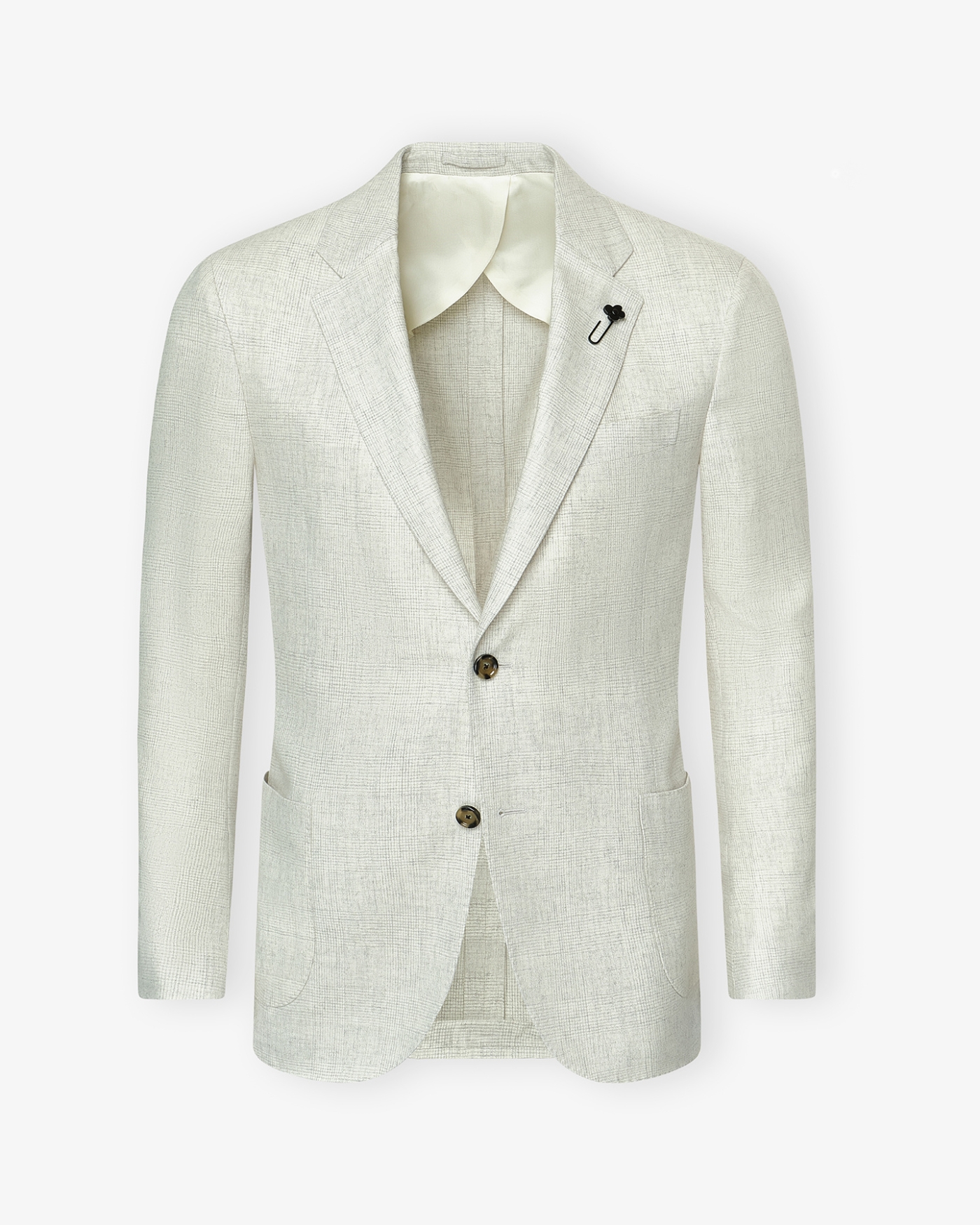 Lardini - Check jacket wool cashmere - Light grey