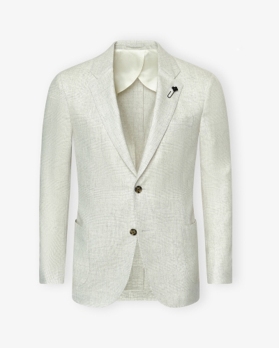 Lardini - Check jacket wool cashmere - Light grey