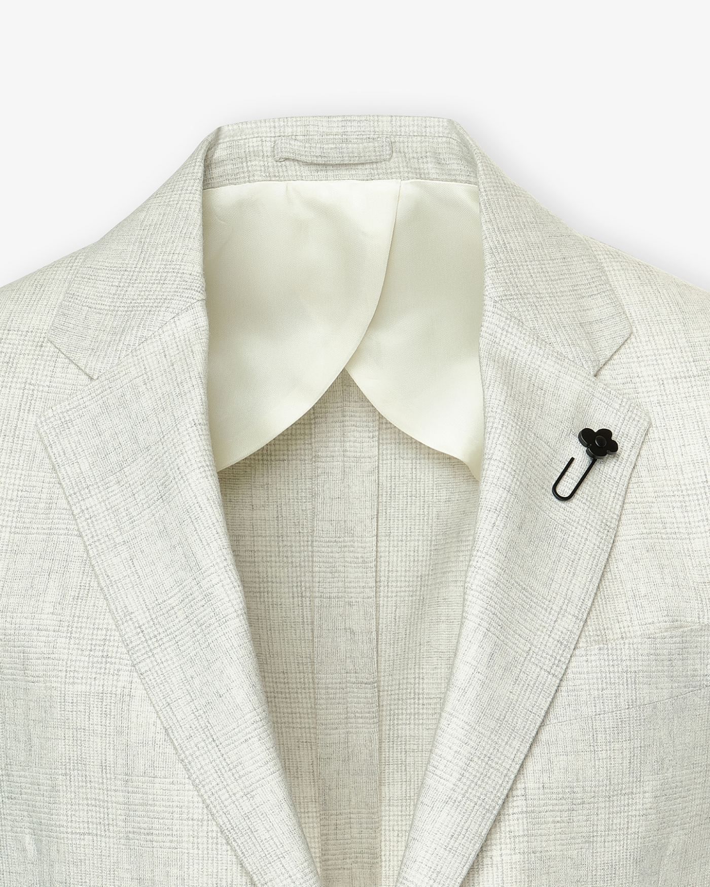 Lardini - Check jacket wool cashmere - Light grey