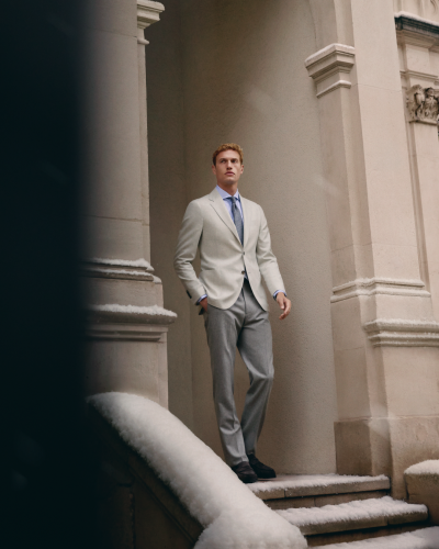 Lardini - Check jacket wool cashmere - Light grey