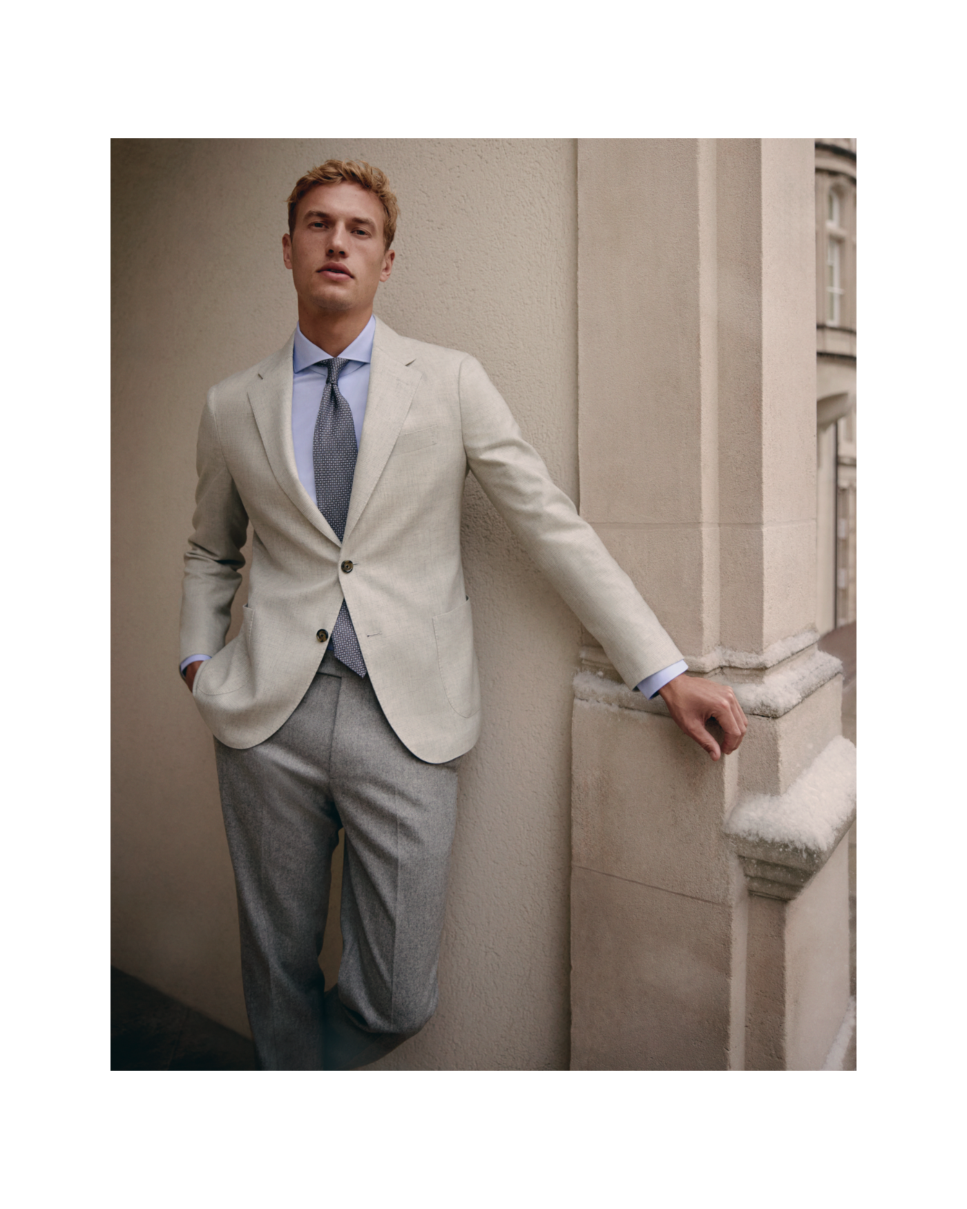 Lardini - Check jacket wool cashmere - Light grey