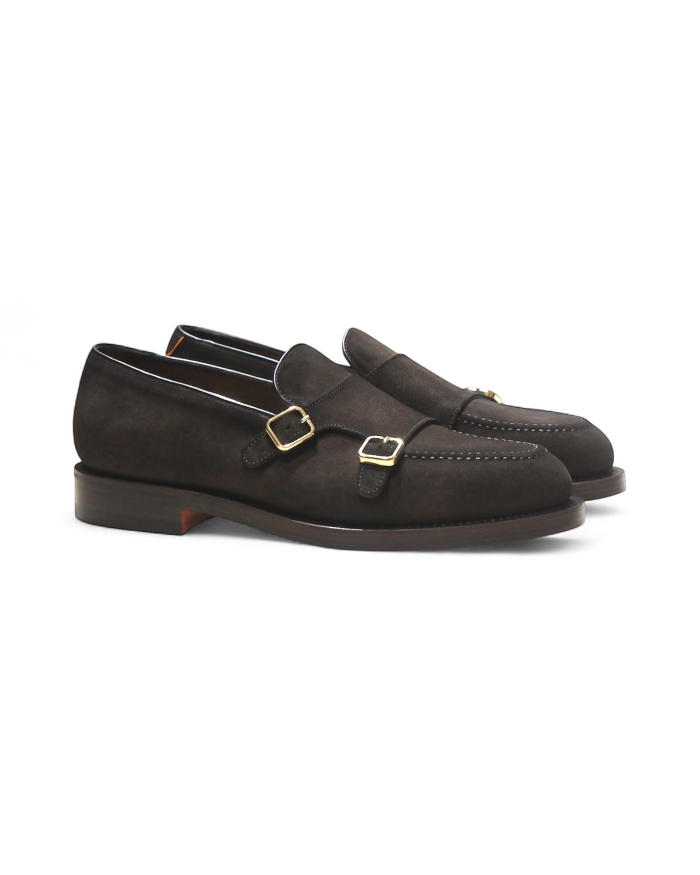 SANTONI Santoni - Double buckle loafer - Goodyear - Brown 159542297