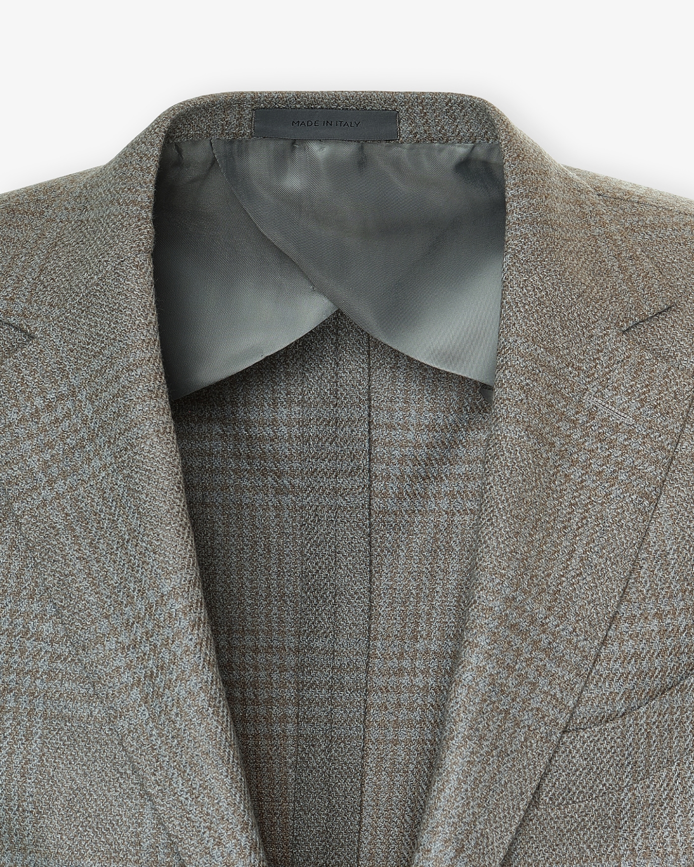 Corneliani - Check jacket wool silk - Greige melange
