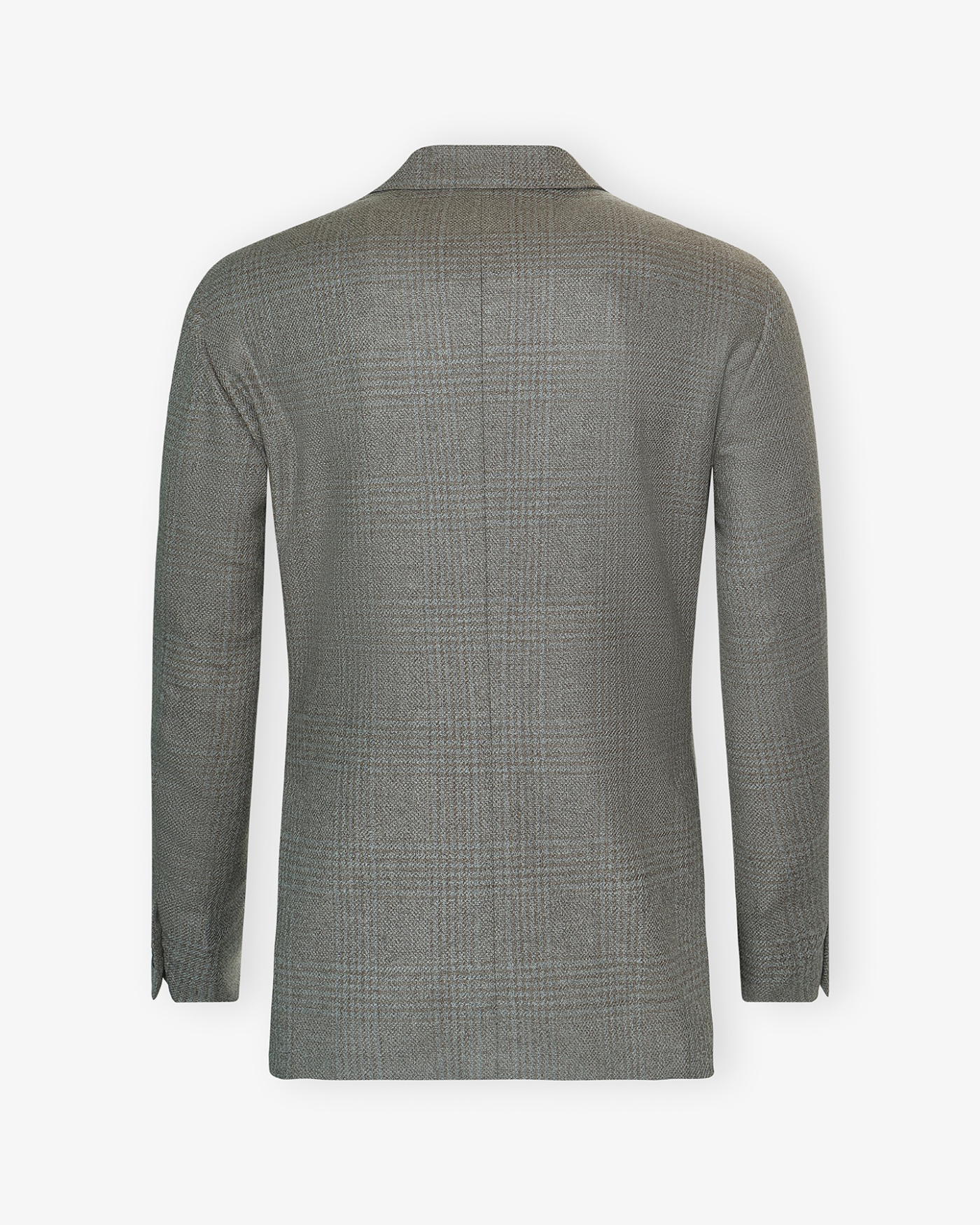 Corneliani - Check jacket wool silk - Greige melange