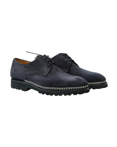 Bontoni - Fanatico - Grain suede - Norwegian stitching - Navy