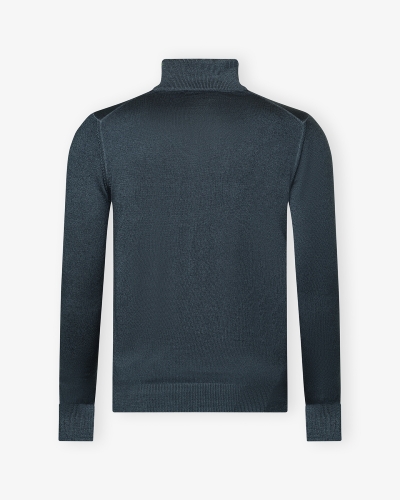 LHDA - Full zip virgin wool - Washed blue grey