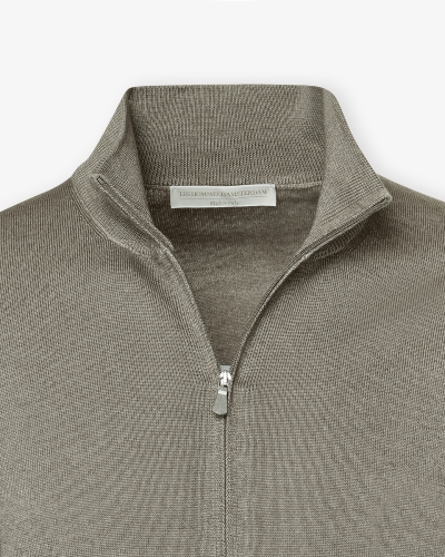 LHDA - Full zip virgin wool - Washed greige