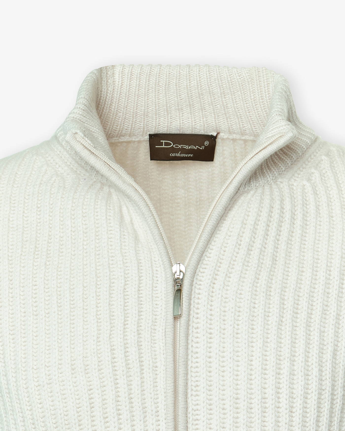 JC - Sweater full zip - Wool cashmere - Offwhite