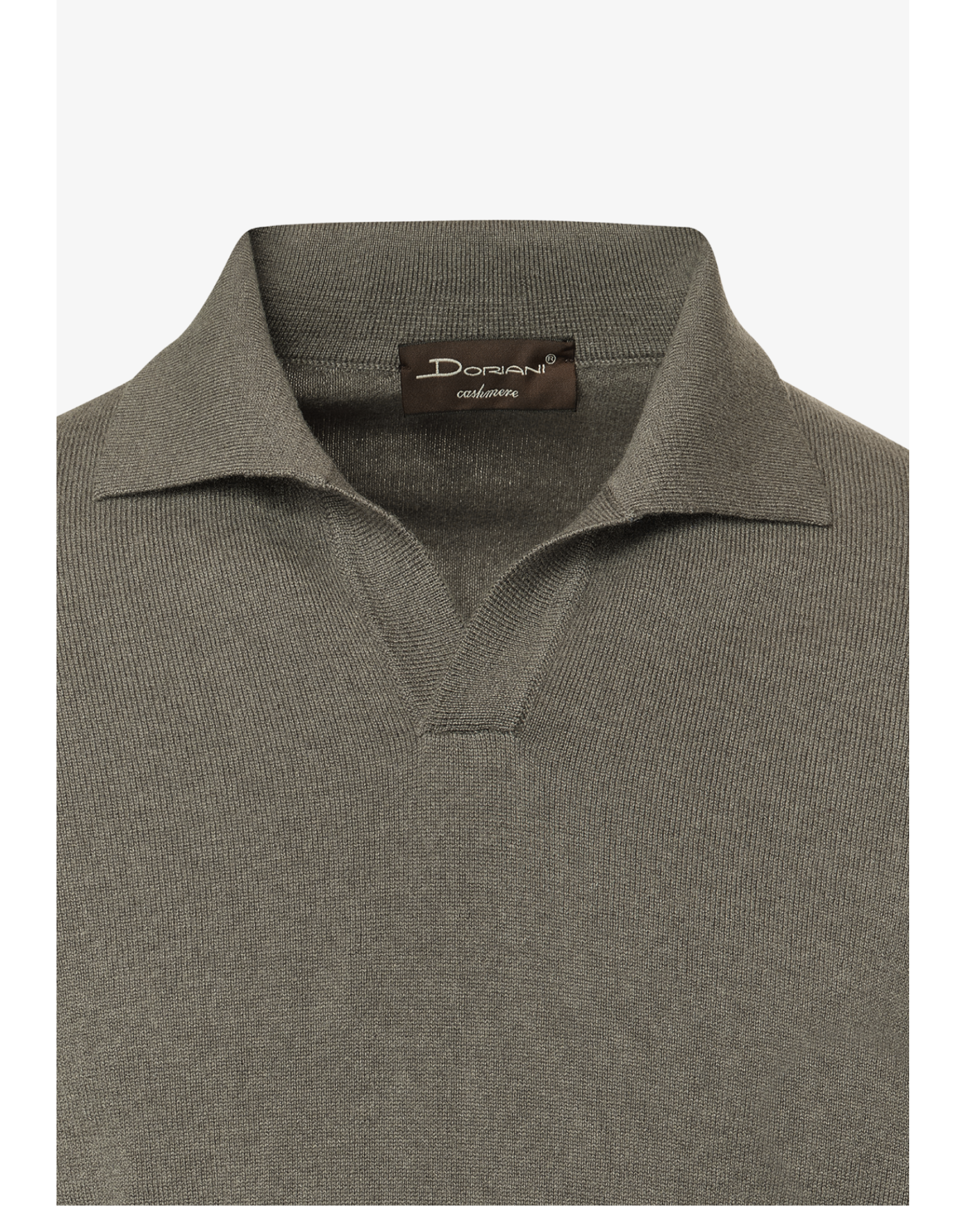 DC - Buttonless polo-shirt - Cashmere - Olive Brown