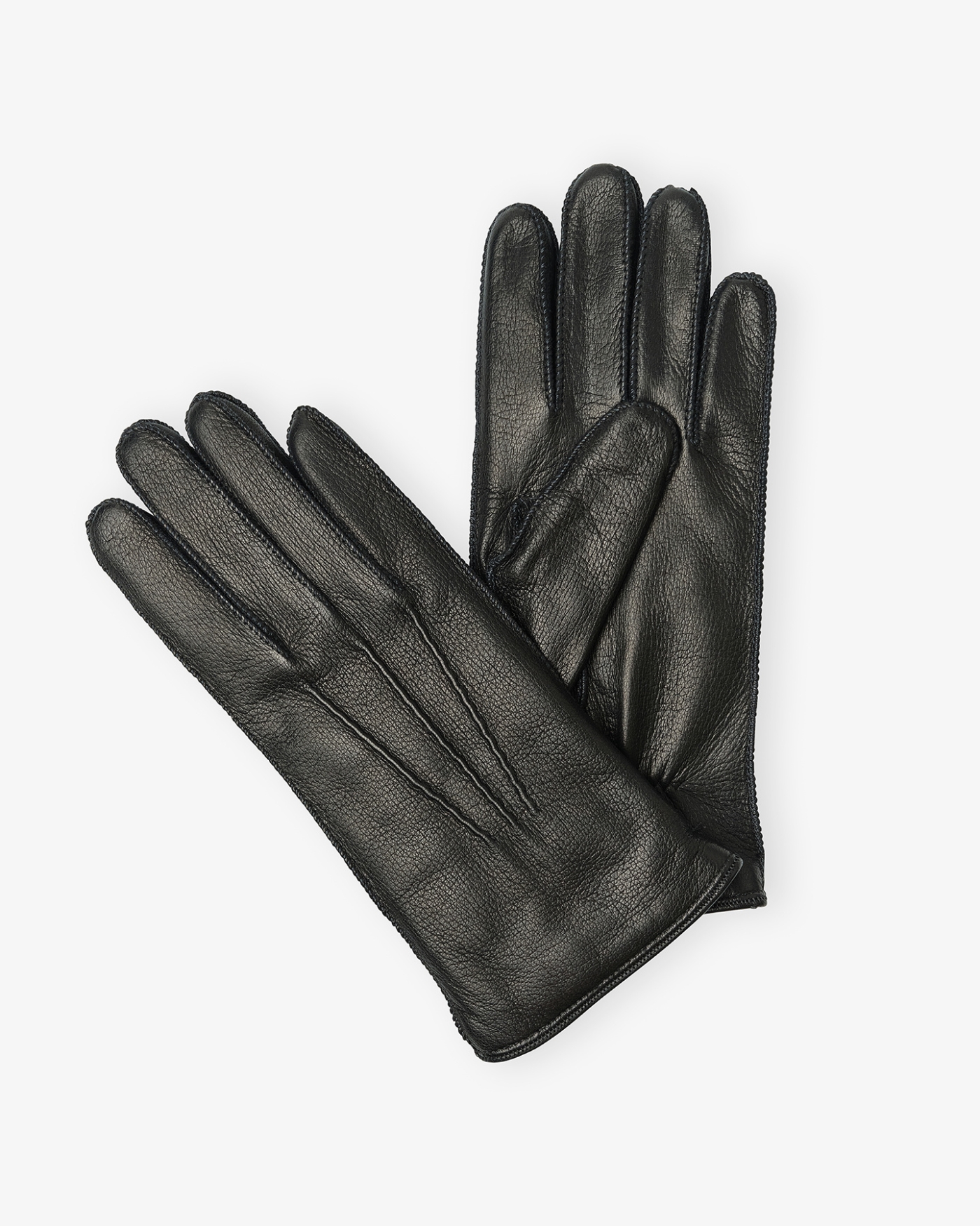 Doriani Cashmere - Gloves deerskin and cashmere - Black
