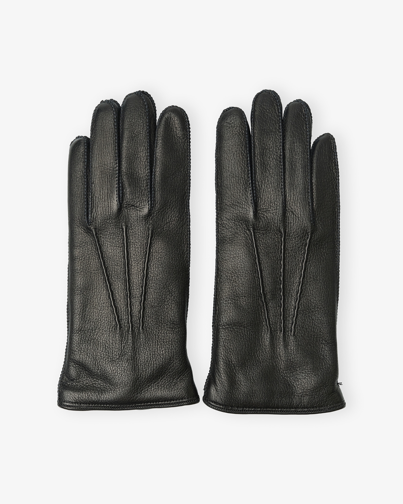 Doriani Cashmere - Gloves deerskin and cashmere - Black