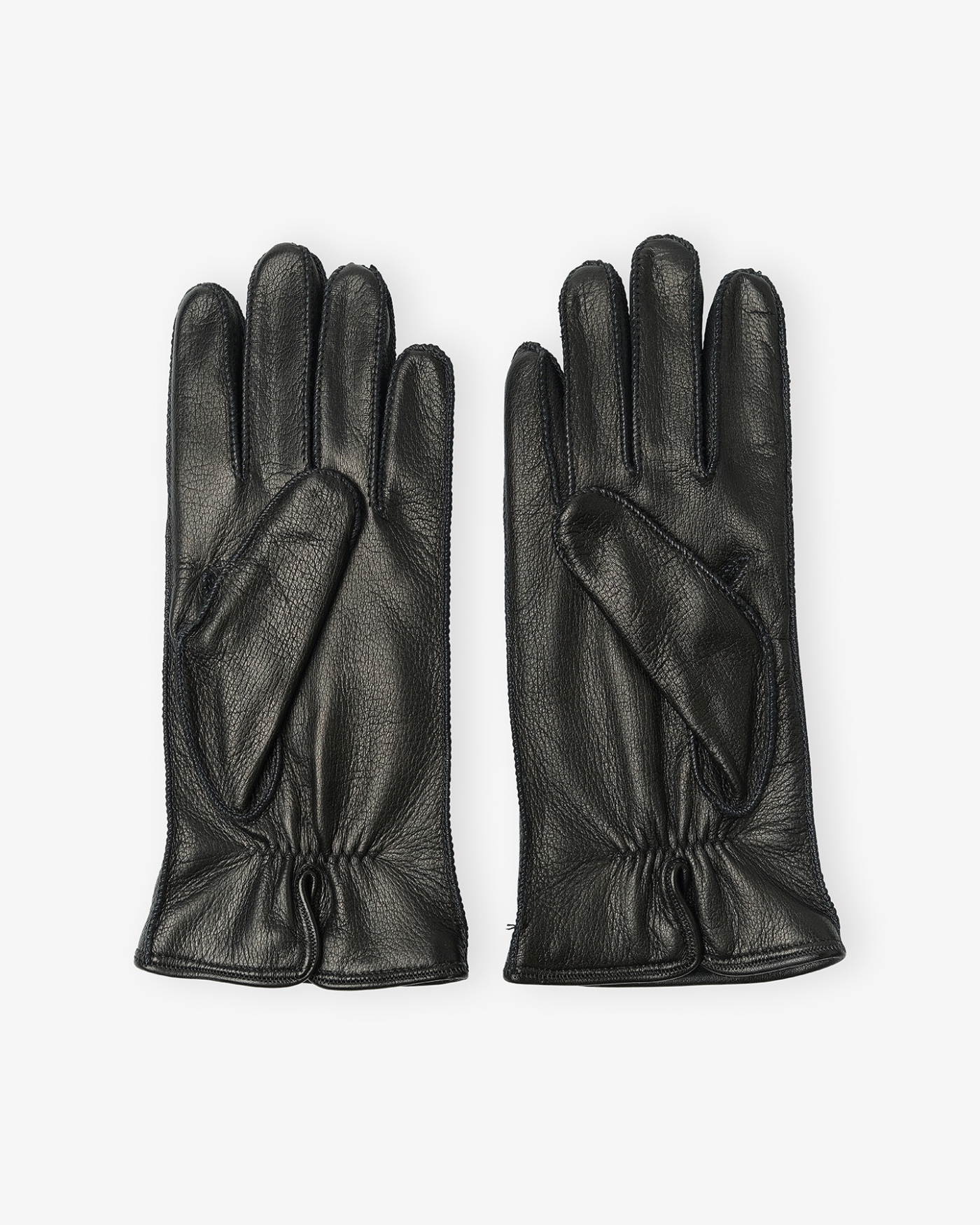 Doriani Cashmere - Gloves deerskin and cashmere - Black