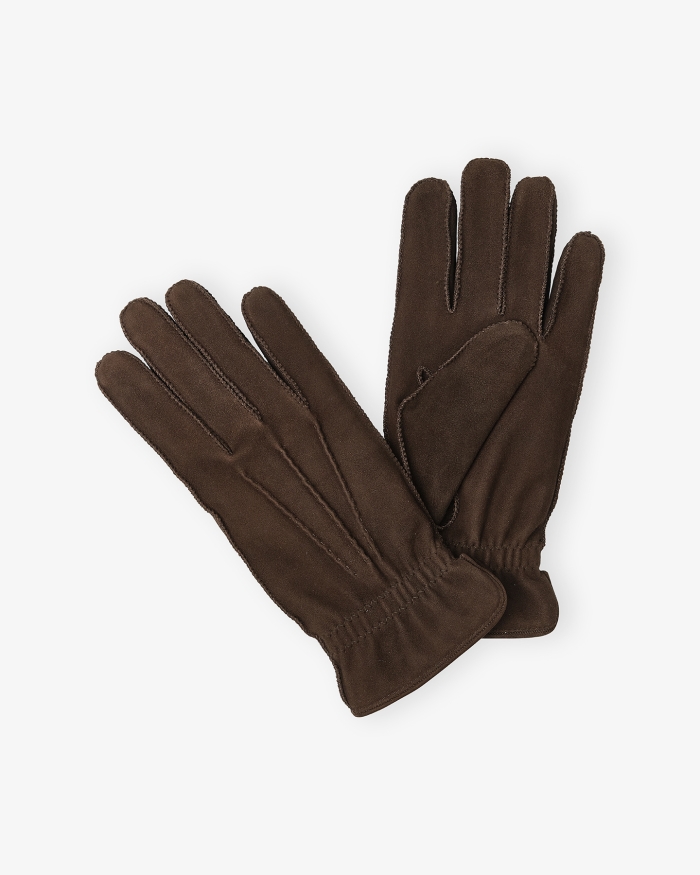 DORIANI CASHMERE Doriani Cashmere - Gloves calf suede cashmere - Brown 159719417
