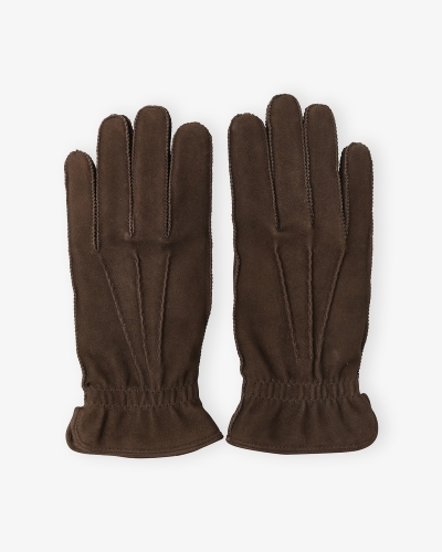 Doriani Cashmere - Gloves calf suede cashmere - Brown