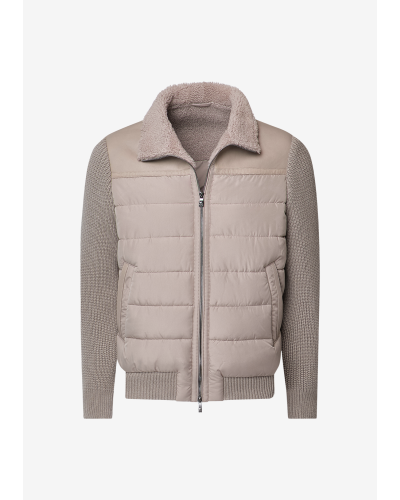 Corneliani - Bomber lambskin and cashmere - Taupe