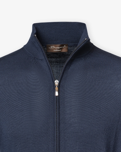 Doriani Cashmere - Full zip cashmere - Navy