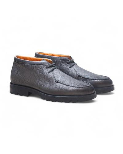 Santoni - Calf leather desert boot rock - Grey