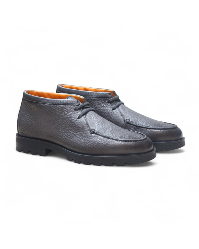 SANTONI Santoni - Calf leather desert boot rock - Grey