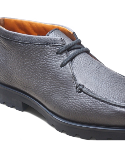 Santoni - Calf leather desert boot rock - Grey