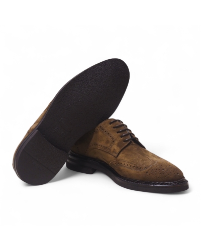 Bontoni - Derby calf suede - Brown