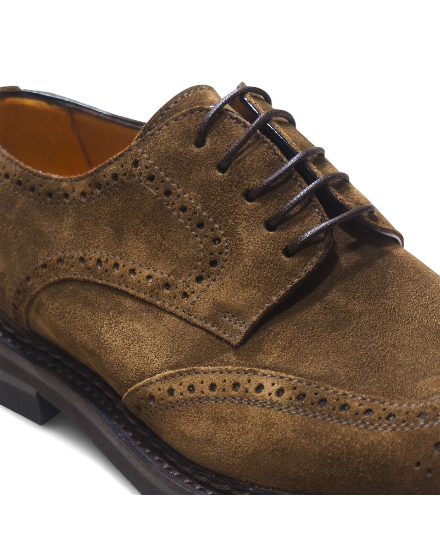 Bontoni - Derby calf suede - Brown